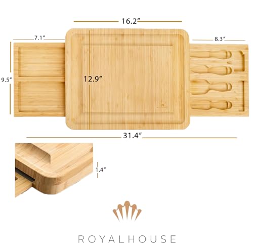Personalized Charcuterie Board, Custom Bamboo Engraved Cheese Board S586772