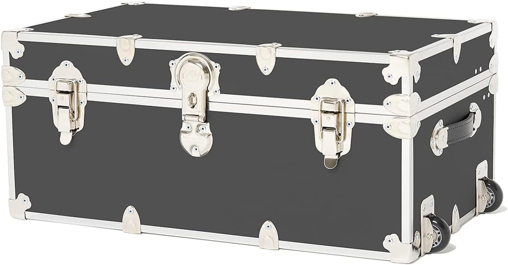 Rhino Trunk & Case Large Armor Roller Trunk with Wheels, 32x18x14, Black X18487