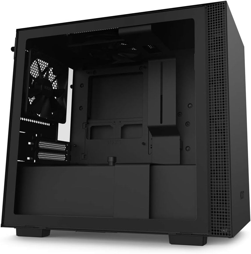 NZXT H210 - CA-H210B-B1 - Mini-ITX PC Gaming Case - Front I/O USB Type-C Port - Tempered Glass Side Panel - Cable Management System - Water-Cooling Ready - Black