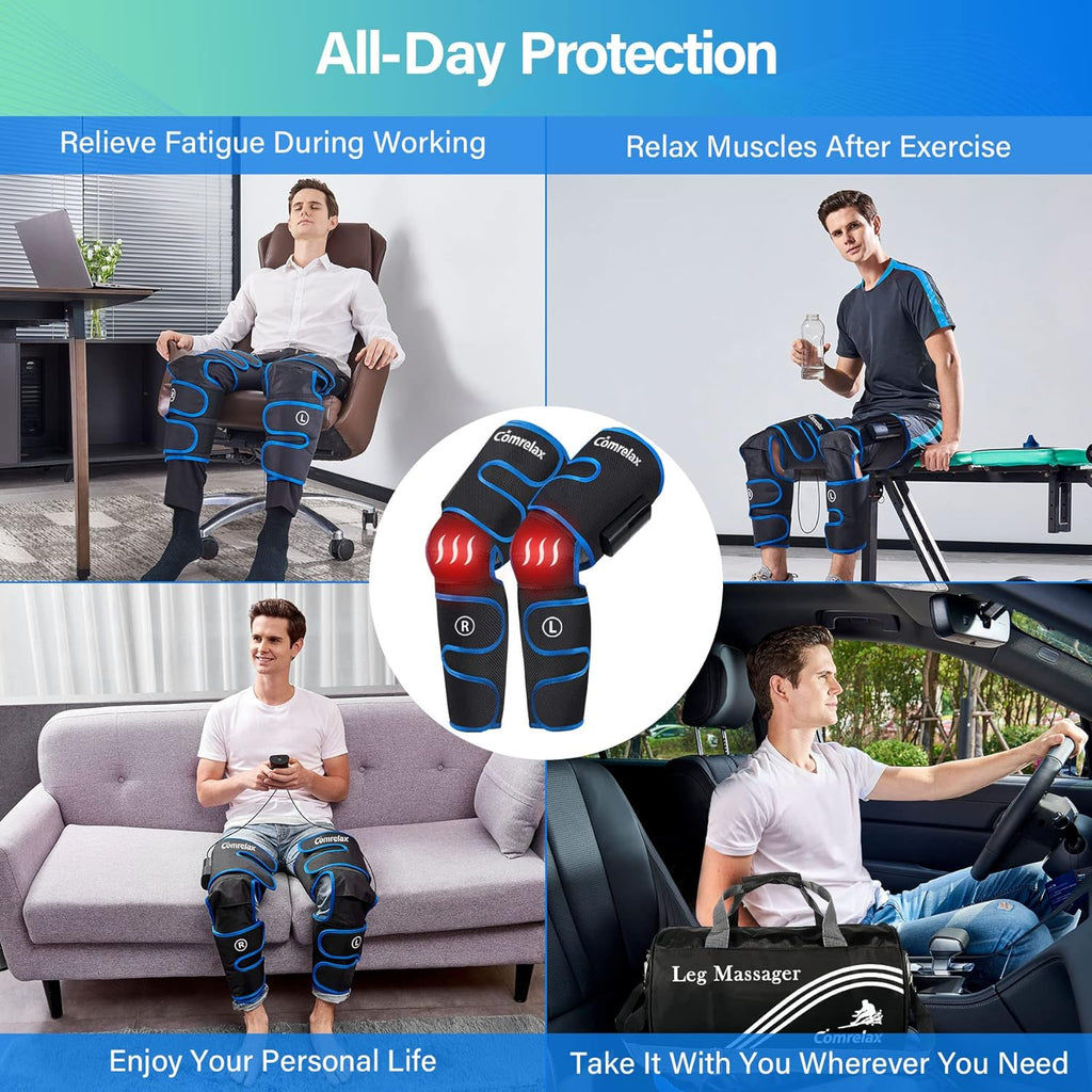 Rechargeable Cordless Leg Massager with Heat, 3 Modes & Intensities L5858