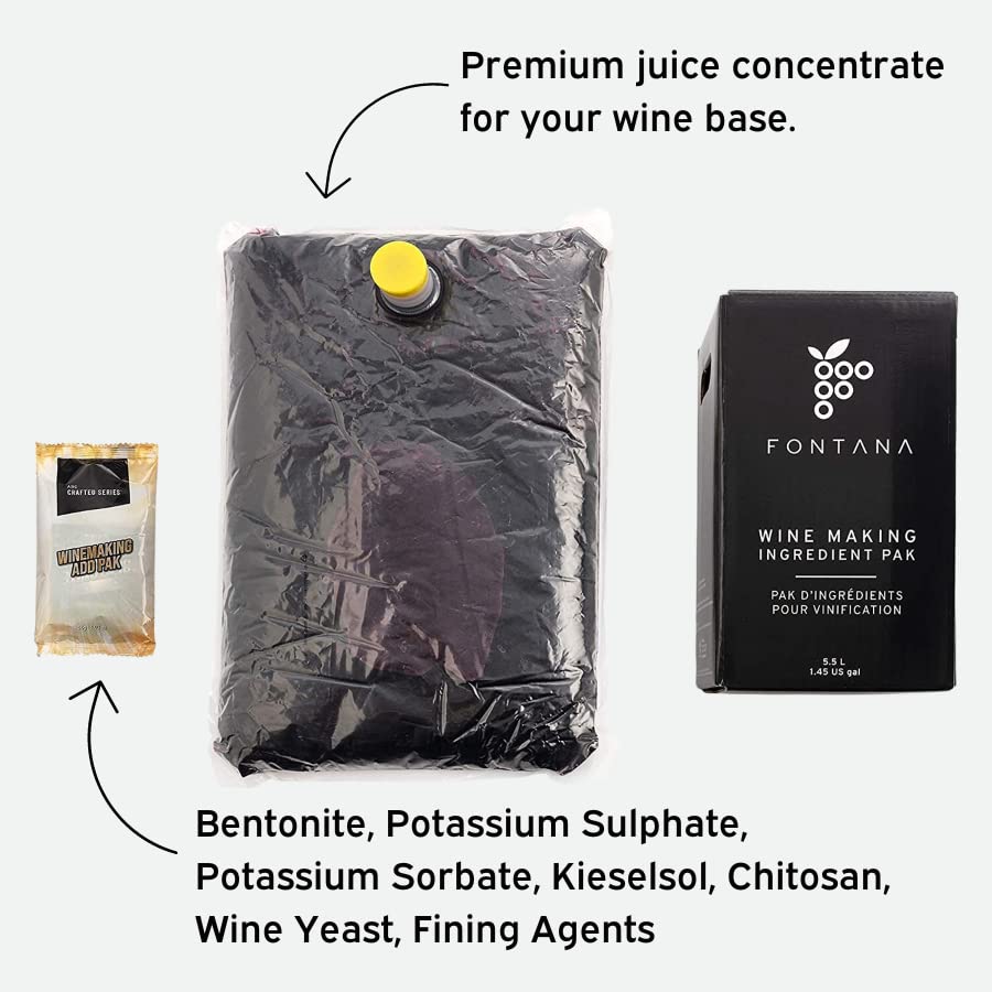 Fontana Wine Making Ingredient Kit - Merlot 6 Gallon E8563
