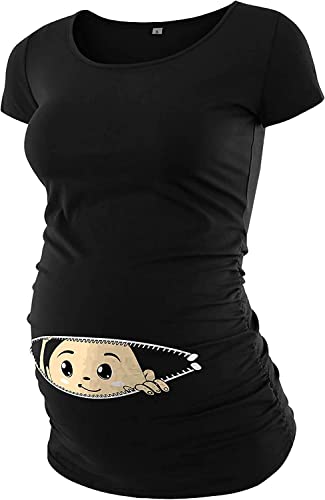 Pack of 3 Maternity Shirts for Women Cute Funny Graphic Ruched Sides Tops J532