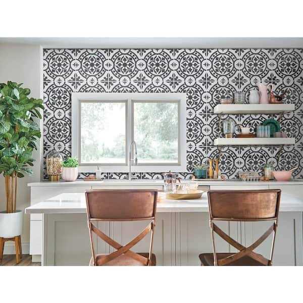 Armstrong Flooring Universal Black and White Peel and Stick Vinyl Tile Flooring G65560