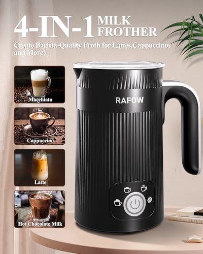 4 in 1 Electric Milk Frother & Steamer for Latte, Cappuccino, Hot Chocolate P9437