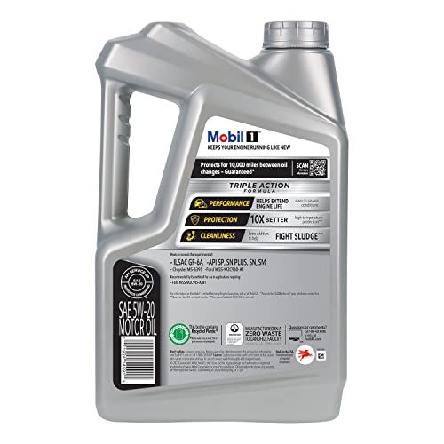 Mobil 1 Advanced Fuel Economy Full Synthetic Motor Oil 0W-20, 5 Quart A306