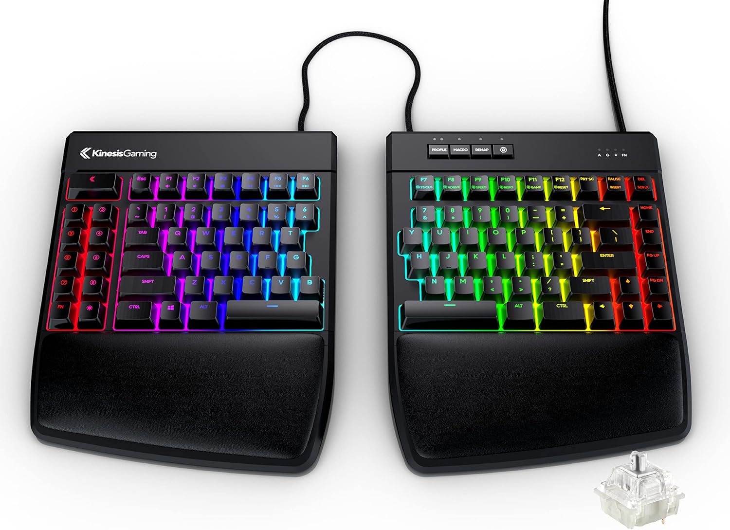 KINESIS Gaming Freestyle Edge RGB Split Mechanical Keyboard C310797