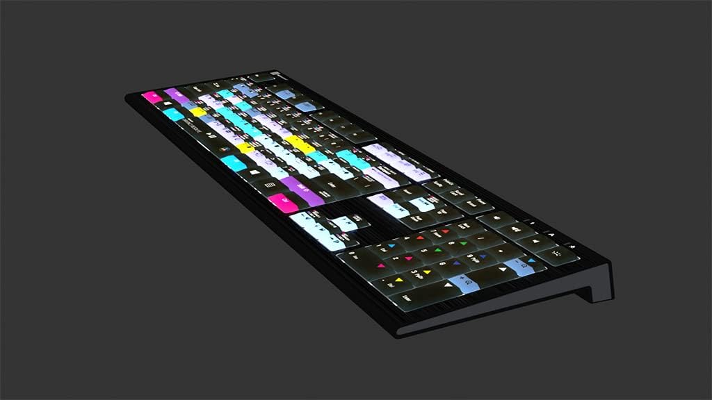LogicKeyboard American English Nero PC Slim Line Keyboard for Blackmagic DaVinci Resolve B6807