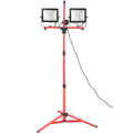 VEVOR Work Light Waterproofed 10000 Lumen Dual-head LED Jobsite Lighting with Adjustable and Foldable Tripod Stand - Shop Hardware Tools Online Store