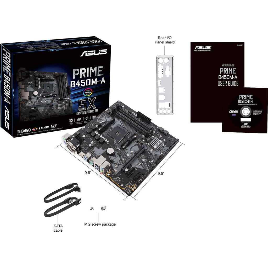 ASUS Prime B450M-A/CSM mATX AMD Motherboard AM4 I86782