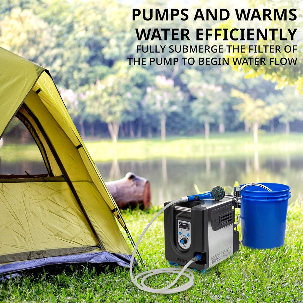 Hike Crew Portable Propane Water Heater & Shower Pump with Battery V555