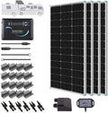 Renogy 400 Watts 12 Volts Monocrystalline Solar RV Kit Off-Grid Kit with Adventurer 30A PWM LCD Charge Controller+ Mounting Brackets+ Male and Female Connectors+Solar Cables+Cable Entry housing