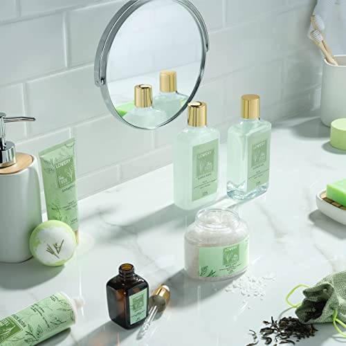 Tea Tree Bath Set with Mint Fragrance - 15 pc Relaxation Gift Basket V915610