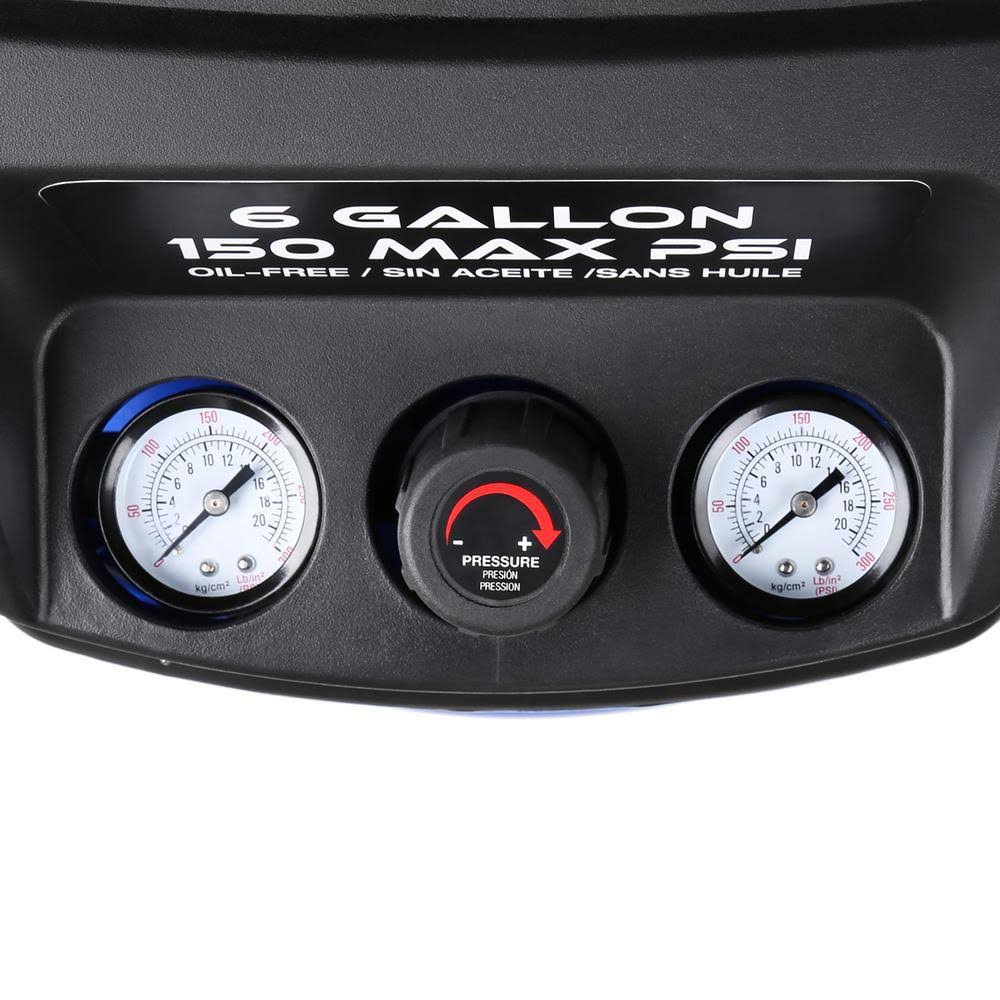 Aavix 6 gal. Portable Electric 150 PSI Oil-Free Pancake Air Compressor P7358