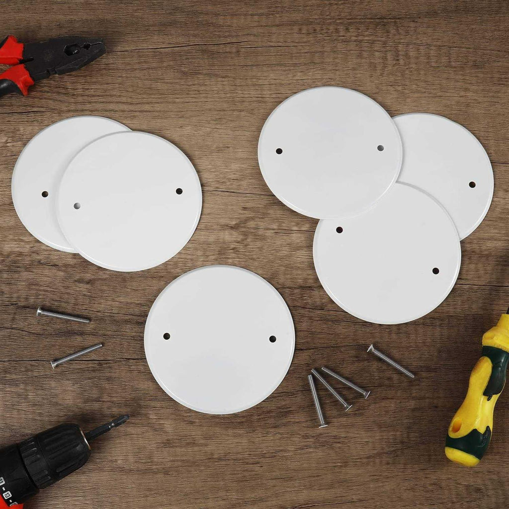 4 Pack 5 Inch Metal Ceiling Cover Plate with Screws O221557