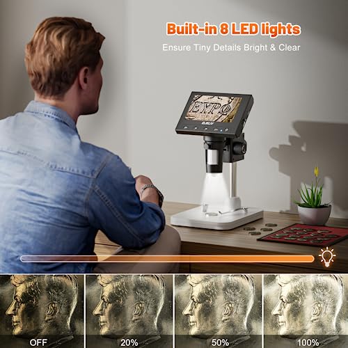 Elikliv EDM4 4.3 Inch LCD Digital Coin Microscope 1000x T937
