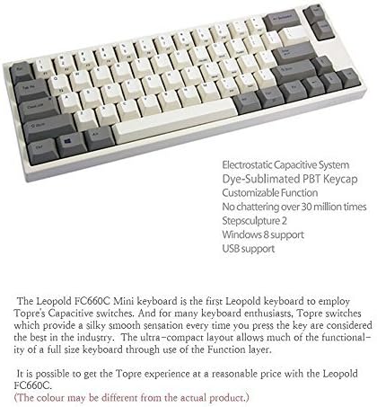 Leopold FC660C Electrostatic Capacitive Topre Keyboard, White U69990
