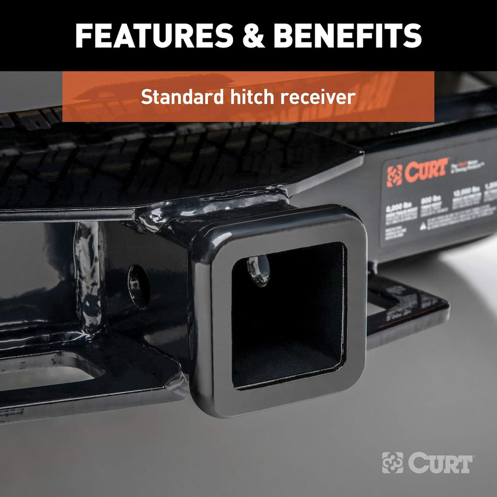 CURT 31012 2-Inch Front Receiver Hitch for Cadillac, Chevrolet, GMC Trucks & SUVs Z743496