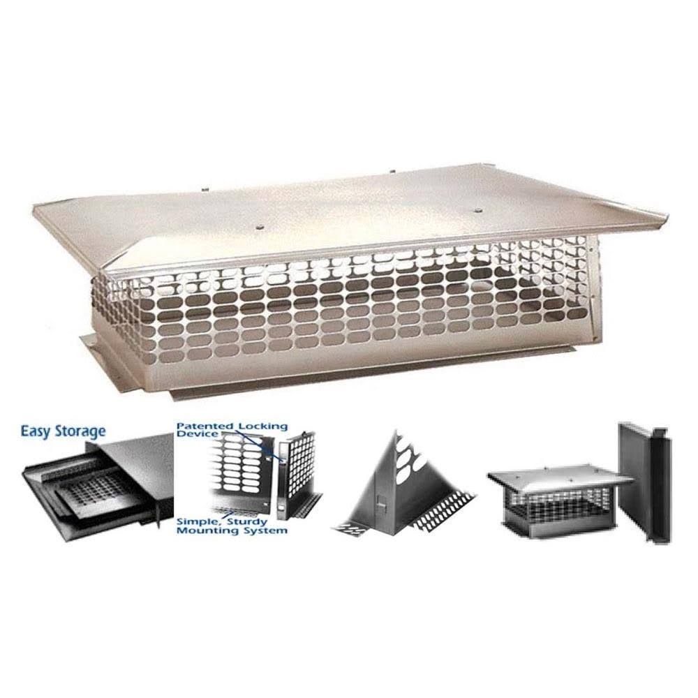The Forever Cap 25 in. x 41 in. Stainless Steel Chimney Cap T49163