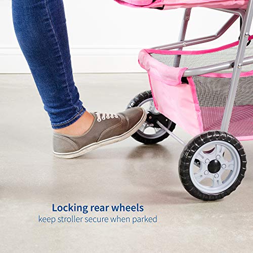 VIVO Black 3 Wheel Foldable Pet Stroller for Cat and Dog H9764