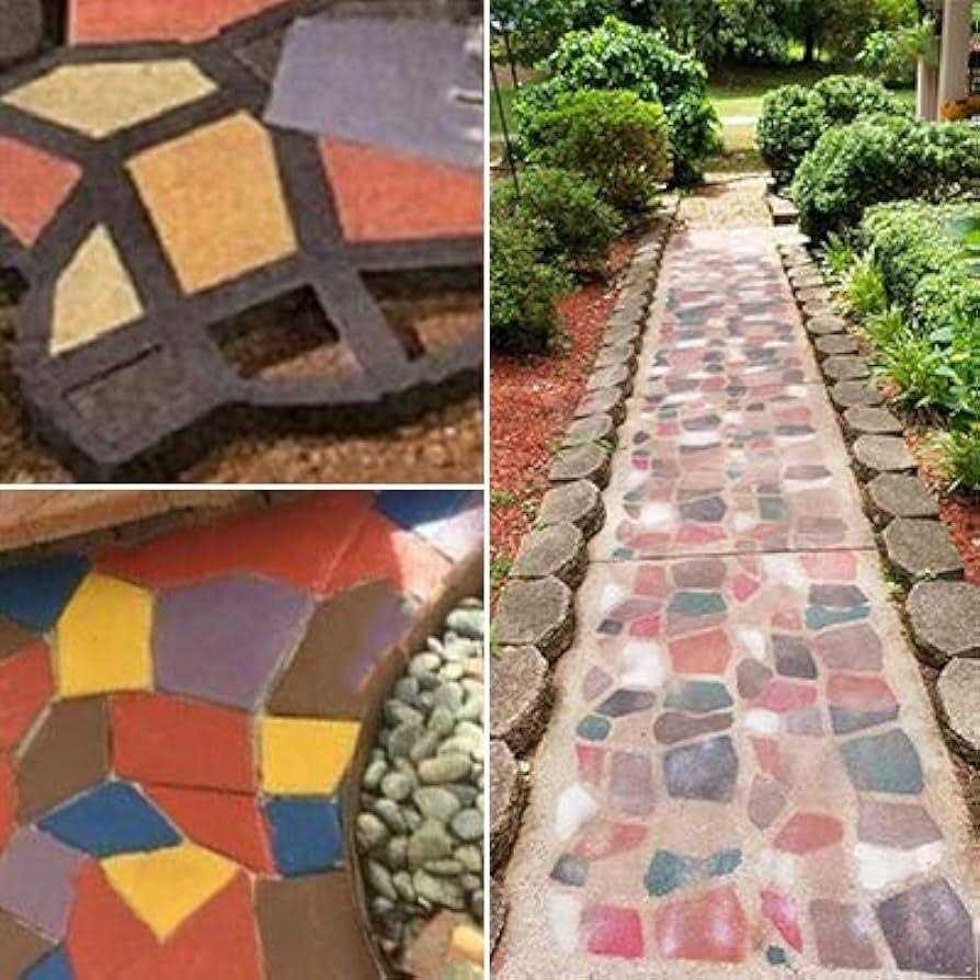 VanSmaGo Reusable Concrete Path Maker Molds for DIY Walkway Pavement W4602