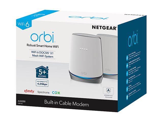 Netgear Orbi CBK752 Mesh Wi-Fi Cable Modem System R41561