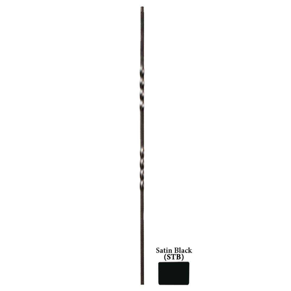 HOUSE OF FORGINGS Twist and Basket 44 in. Wrought Iron Baluster G7286