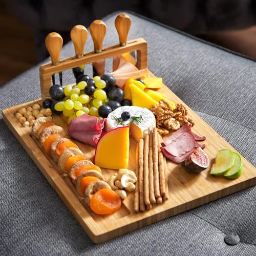 Personalized Charcuterie Board, Custom Bamboo Engraved Cheese Board S586772