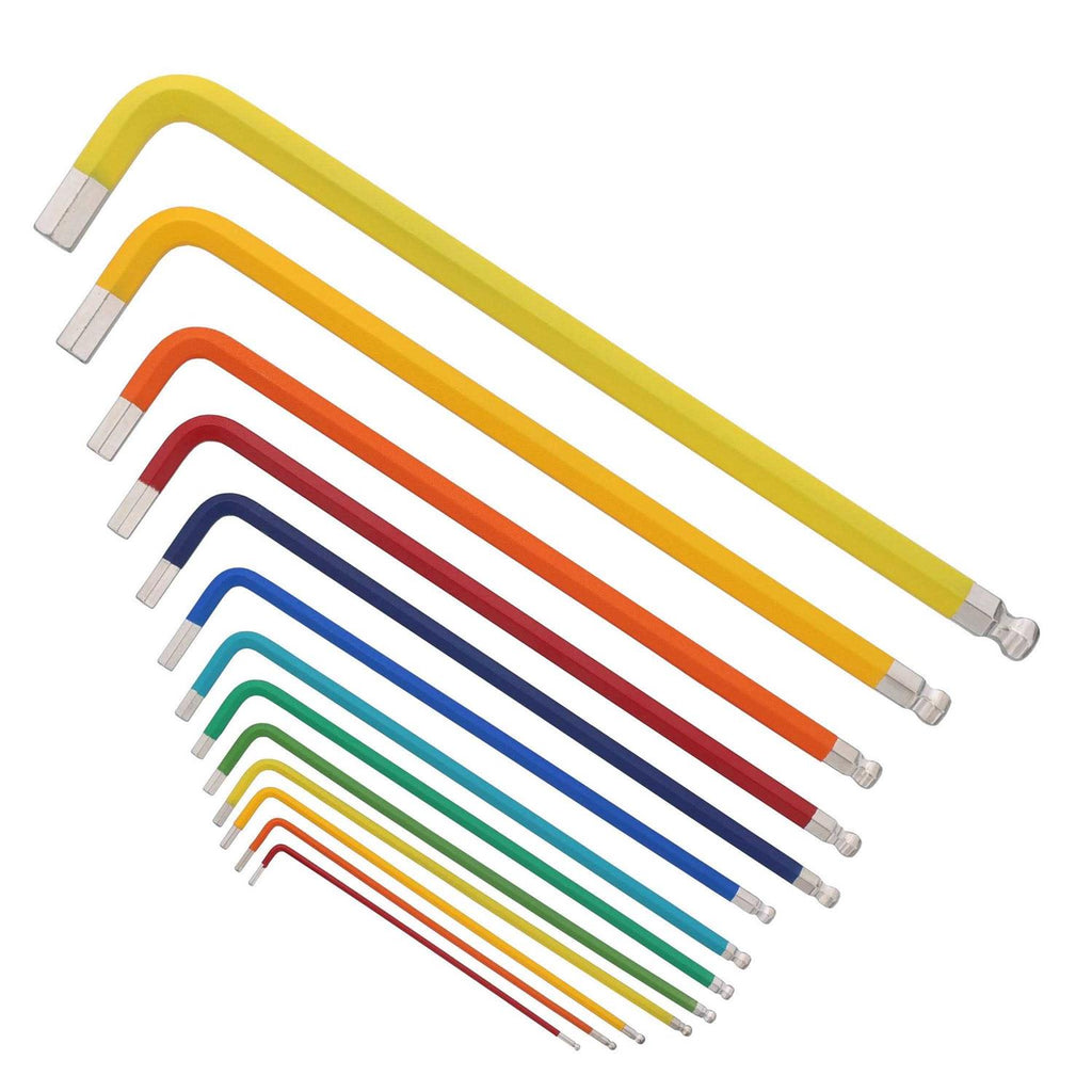 Wiha Color-Coded Ball End Hex L Key Set Inch O352189