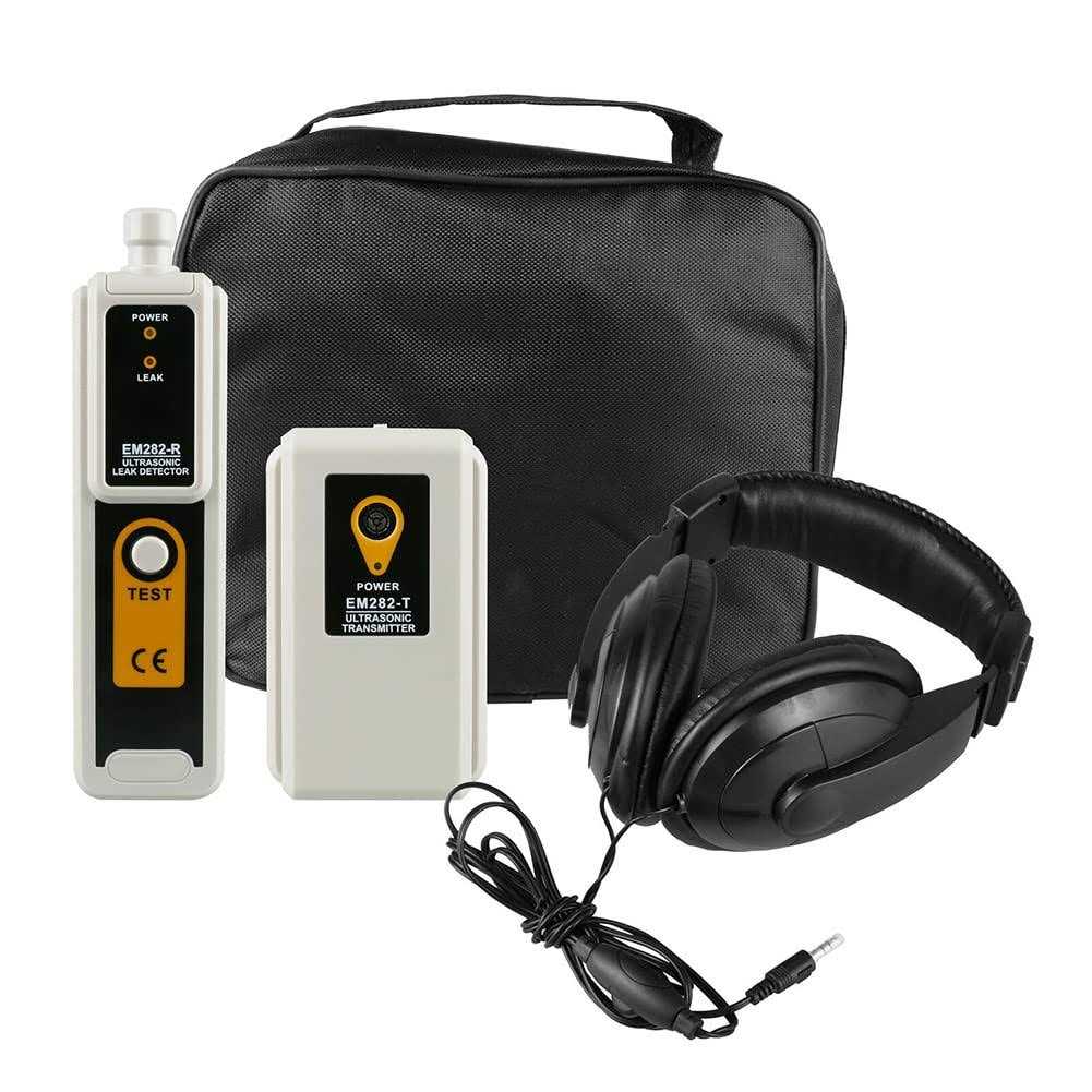 Ultrasonic Leak Detector with Earphone&amp; Transmitter 40KHz±2KHz Air Leak Detection Tools with LED Indicator - Shop Hardware Tools Online Store