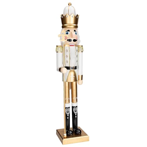 Fun Express 3 Ft. Green Wooden Holiday Nutcracker with Scepter L162