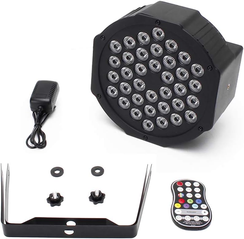 U`King Wireless LED Uplights RGB 36W Rechargeable Par Can Lights for Wedding DJ Events (4 Pack) O972
