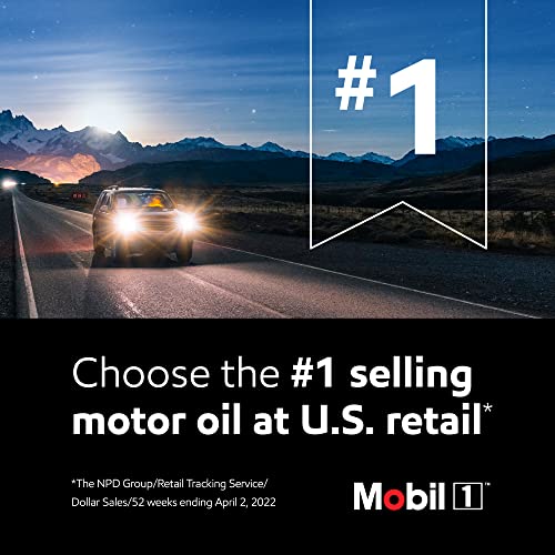 Mobil 1 Advanced Fuel Economy Full Synthetic Motor Oil 0W-20, 5 Quart A306