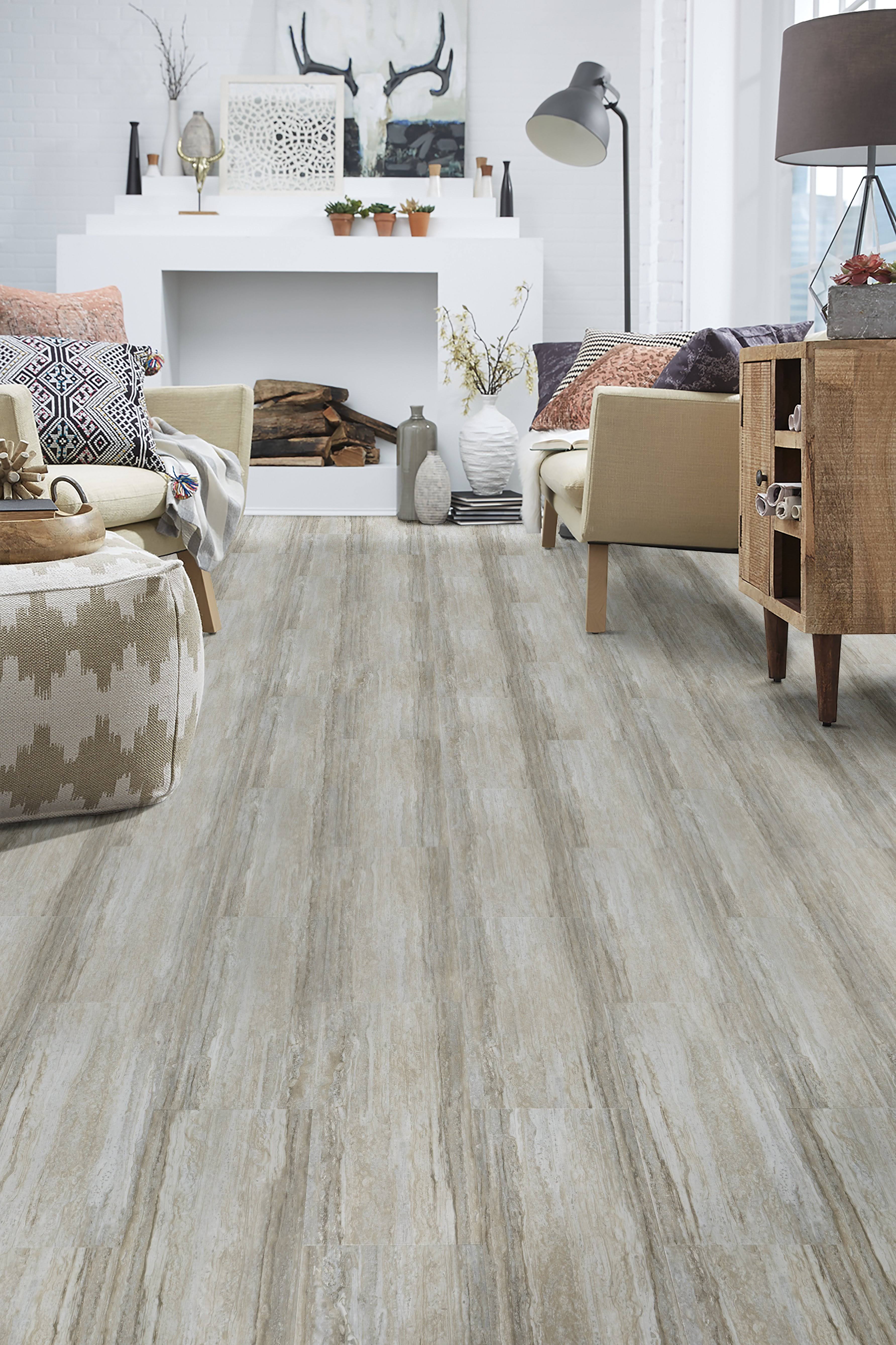 Mannington Adura Max Cascade 24x22 Harbor Beige Luxury Vinyl Square Tile Flooring 28.04 Sq. ft. per Carton MAR110