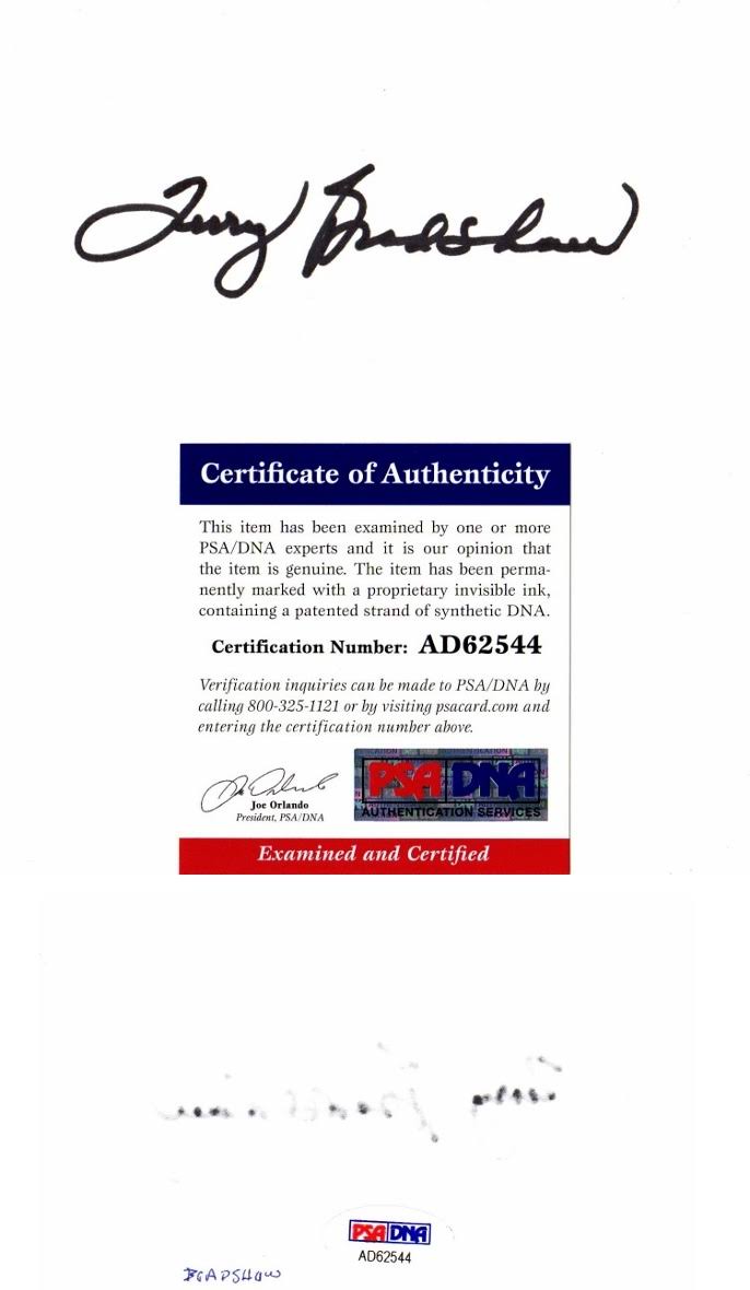 Real Deal Memorabilia TBradshaw3x5-PSA 3 x 5 in. Terry Bradshaw Signed-Autographed Index Card - Pittsburgh Steelers-PSA u0026 DN
