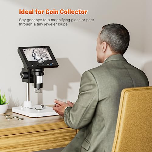 Elikliv EDM4 4.3 Inch LCD Digital Coin Microscope 1000x T937