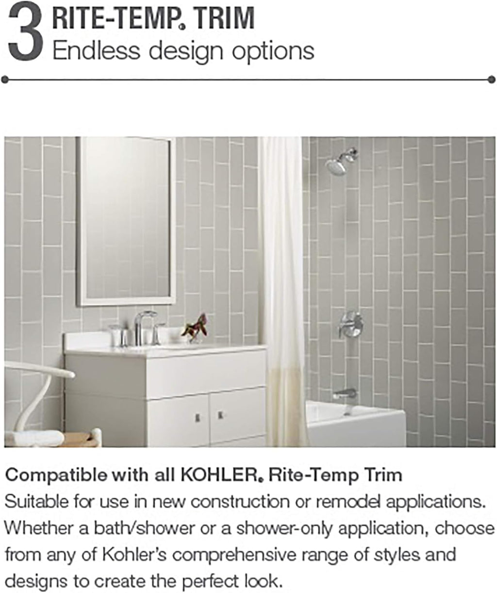 Kohler K-8304-K-NA Universal Rite-Temp Pressure-Balancing Valve Body and Cartridge Kit, Gray Y110