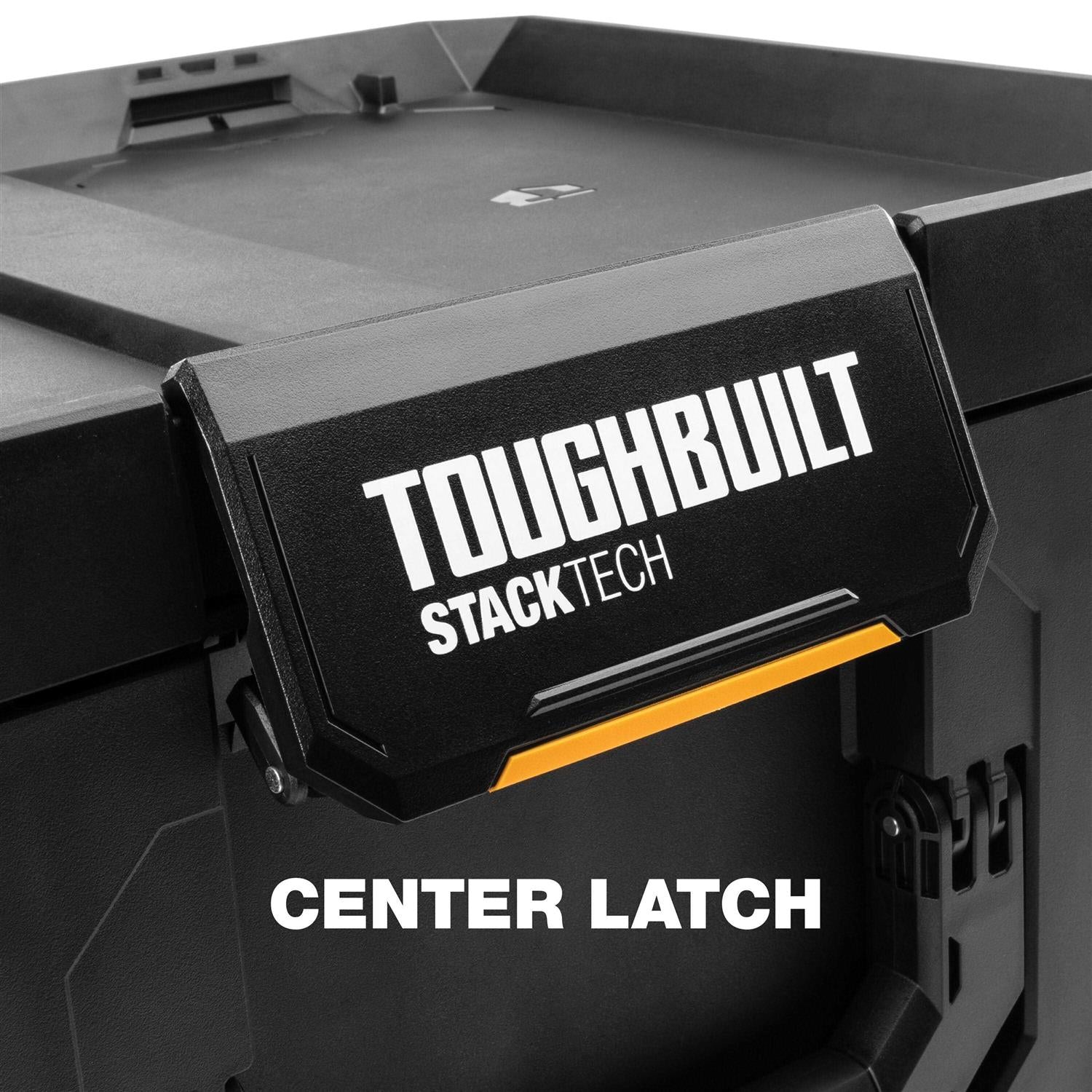 TOUGHBUILT STACKTECH Large 21-in Black Plastic Lockable Tool Box Y647