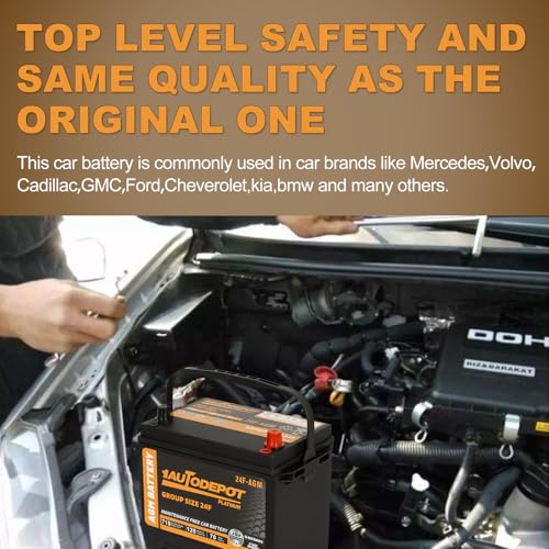 BCI Group 24F Car Battery, 12V 70Ah AGM, 710CCA F3279
