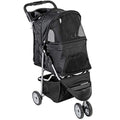 VIVO Black 3 Wheel Foldable Pet Stroller for Cat and Dog H9764