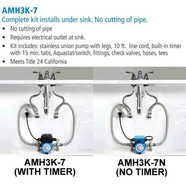 AquaMotion AMH3K-7N Hot Water Tank Recirculation Kit V518875