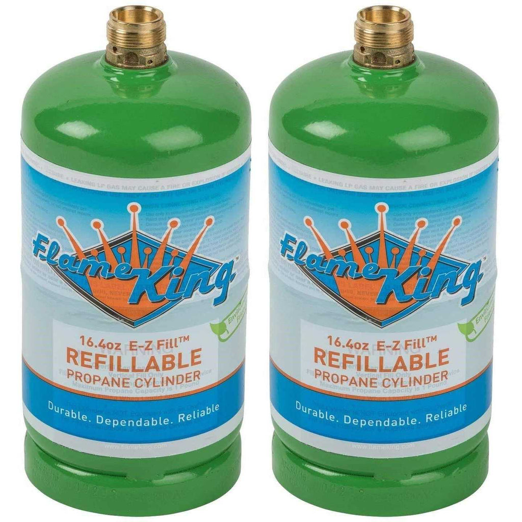 Flame King Refillable 1lb Empty Propane Cylinder Tank Reusable