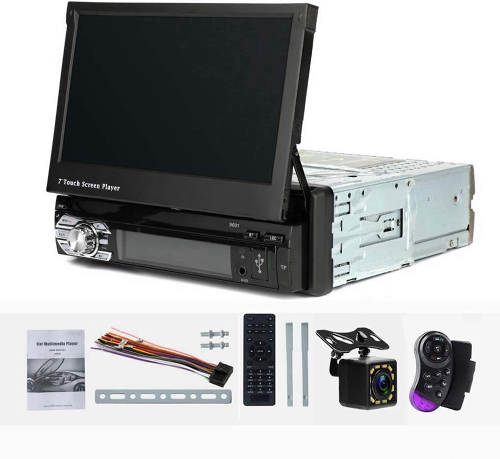CarThree 7 Inch Single Din Car Stereo Touch Screen with Bluetooth and Backup Camera Support U39352