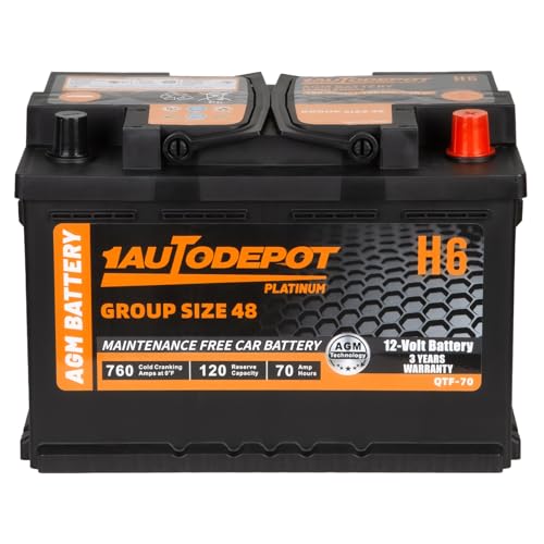 BCI Group 24F Car Battery, 12V 70Ah AGM, 710CCA F3279