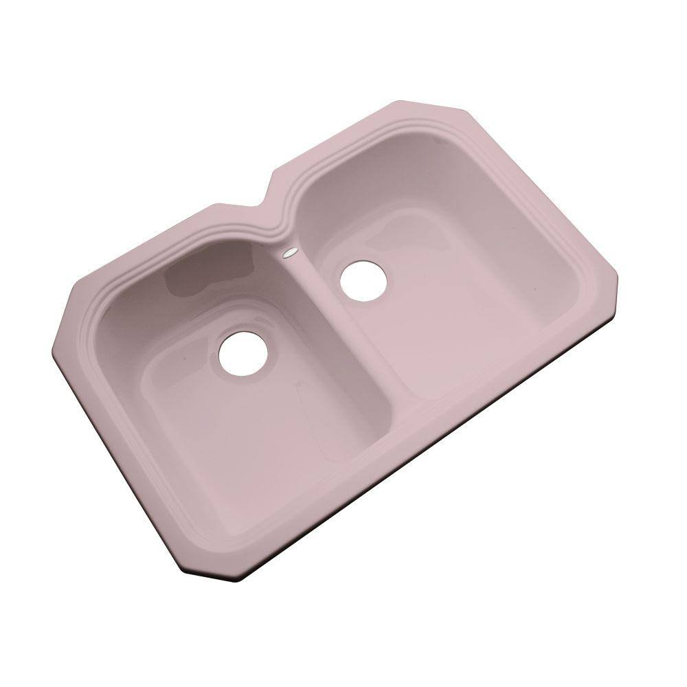 Thermocast Hartford Undermount Acrylic 33 in. Double Bowl Kitchen Sink in Wild Rose 44063-UM