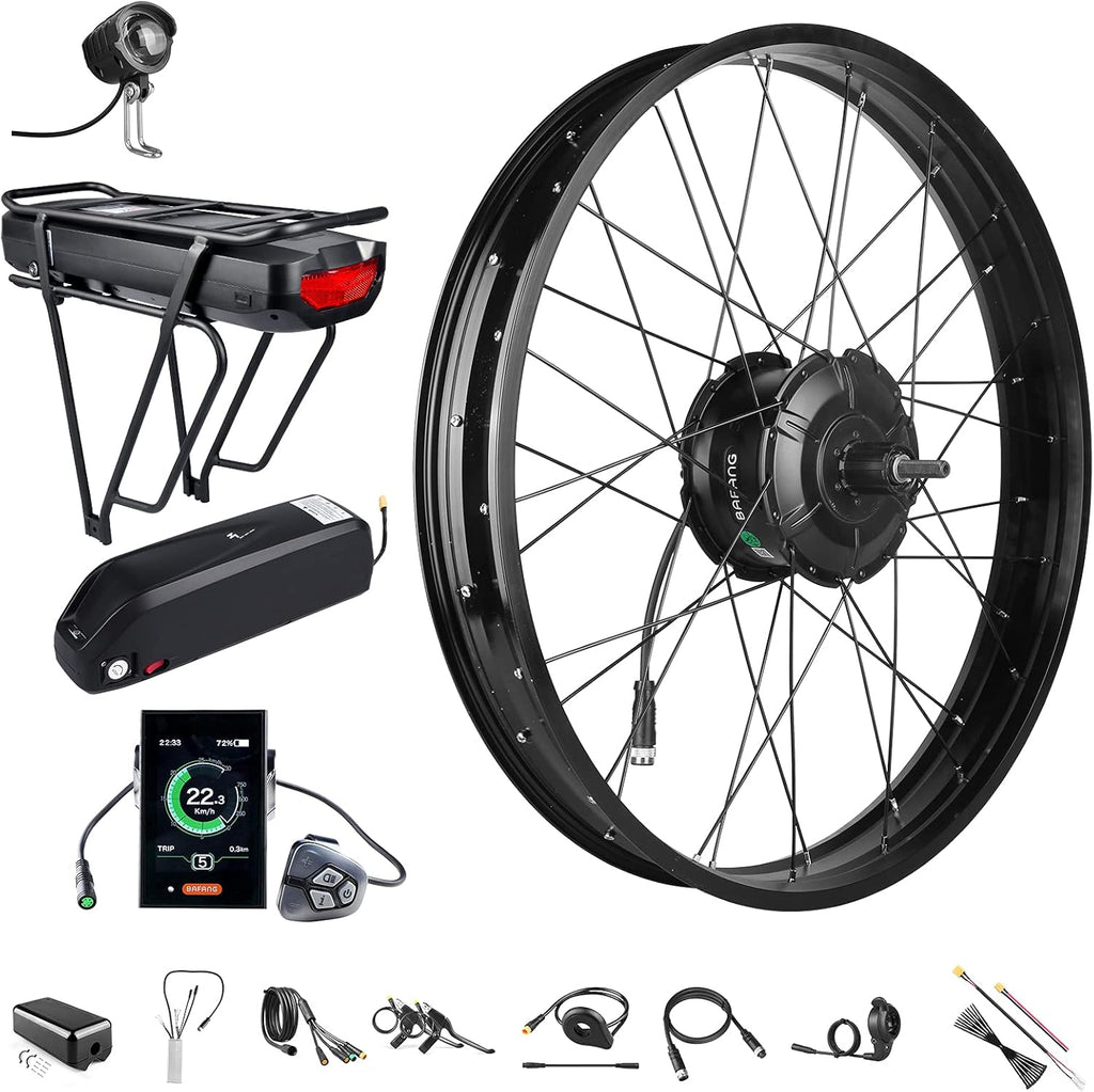 BAFANG 48V 1000W Rear Hub Motor Ebike Conversion Kit for 26 Fat Tire Bikes C39785