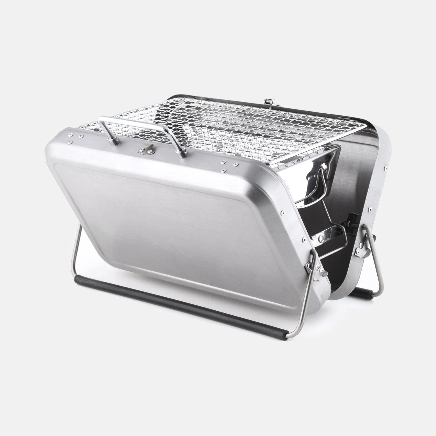 Kikkerland BQ01 Portable BBQ Suitcase Silver N896