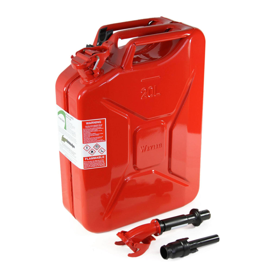 Wavian Authentic Carb Fuel Jerry Can with Spout, Red, 5.3 Gallon D10545