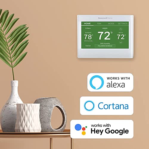 Honeywell Home RTH9585WF Wi-Fi Smart Color Thermostat, 7-Day Programmable, Touch Screen, Energy Star, Alexa Ready I259972