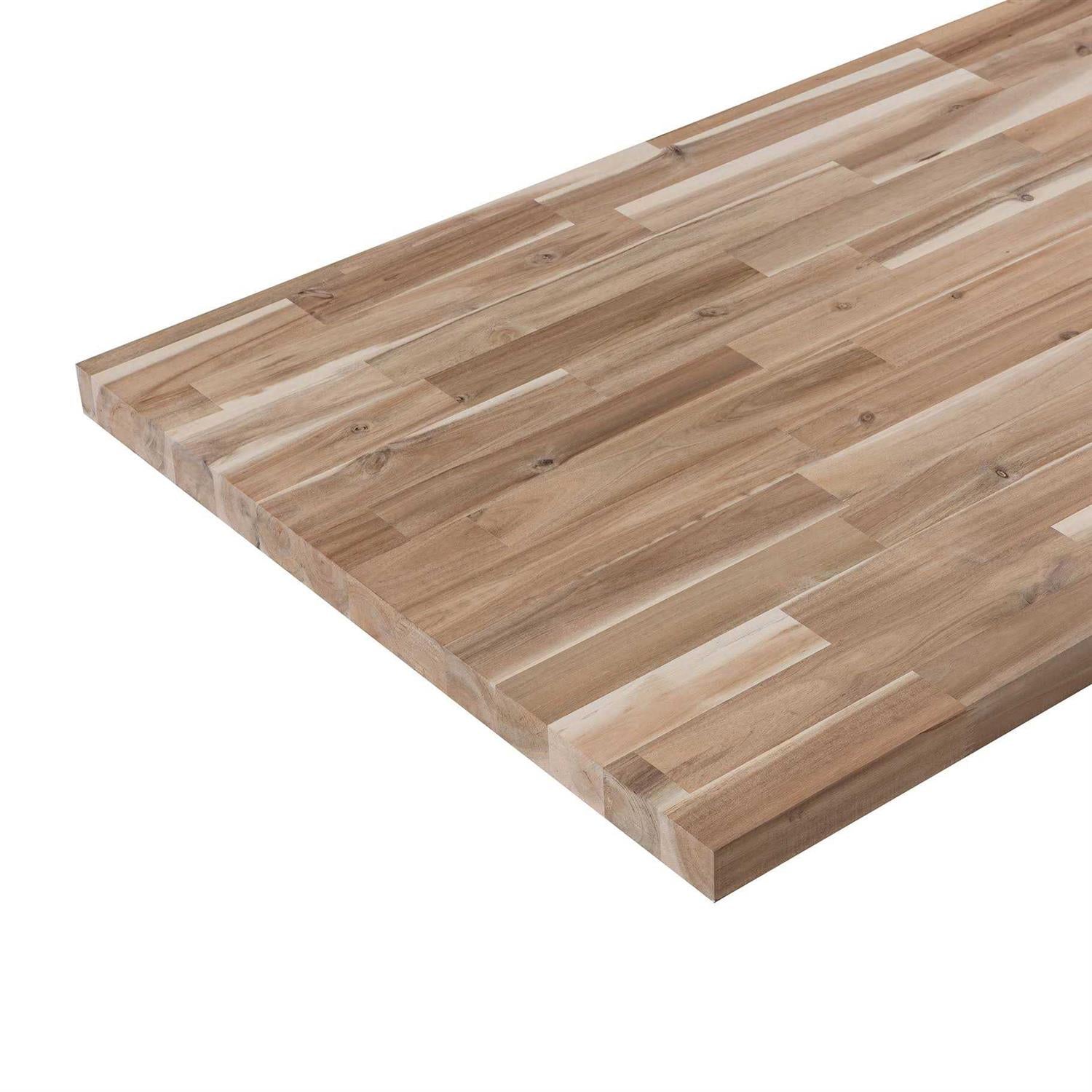allen + roth 72-in x 25-in x 1.5-in Natural Straight Acacia Butcher Block Countertop ARF1525FJACA-72 - Shop Hardware Tools Online Store