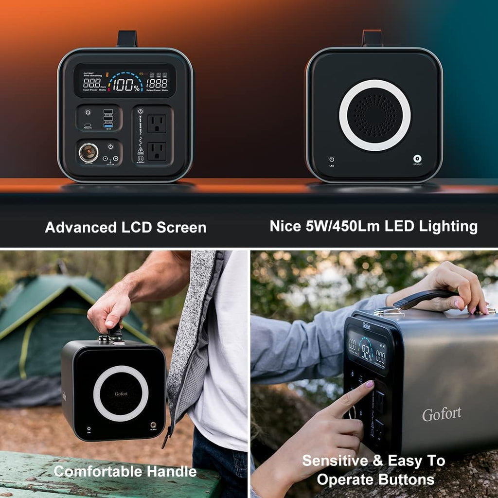 GOFORT Portable Power Station 550Wh 600W Solar Generator Y436054